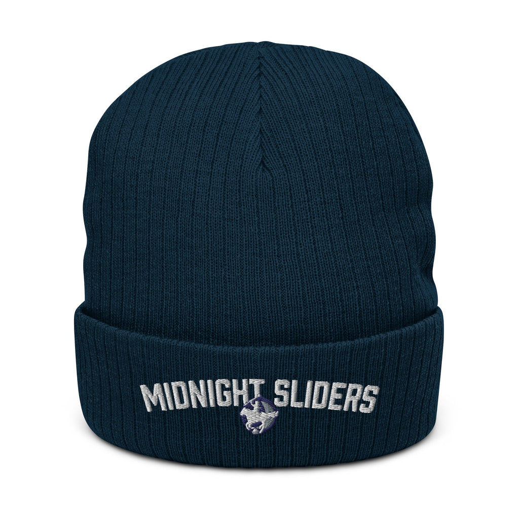 Midnight Sliders Ribbed knit beanie - Broomfitters