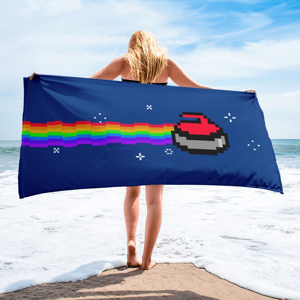 Nyan Curl Beach Towel - Broomfitters