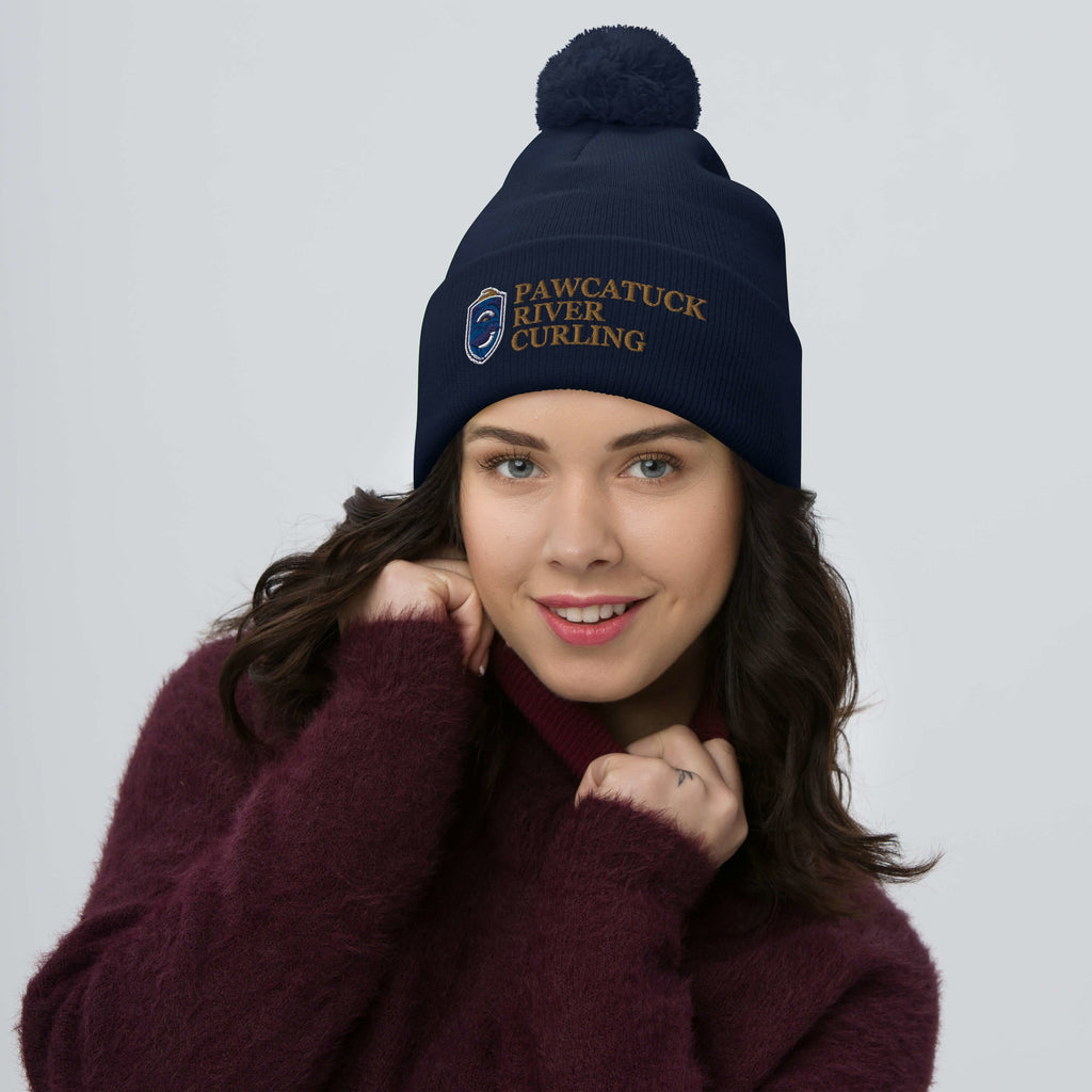 Pawcatuck River Curling Pom-Pom Beanie - Broomfitters