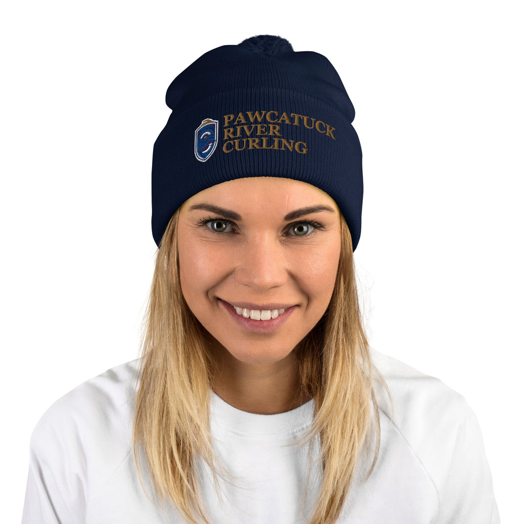 Pawcatuck River Curling Pom-Pom Beanie - Broomfitters