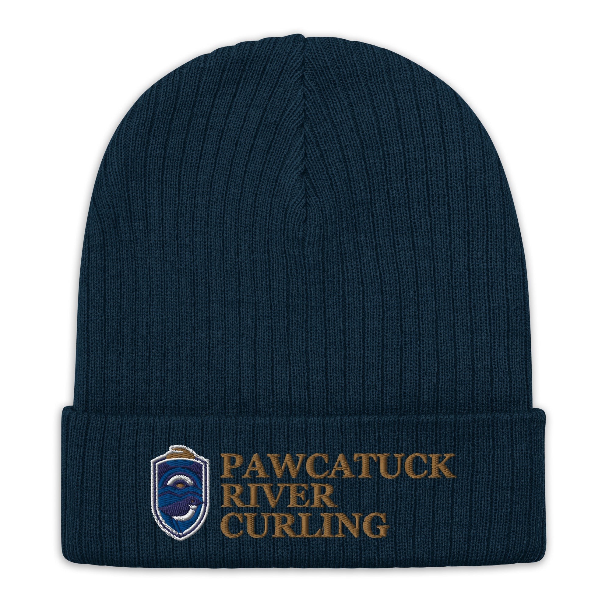 Pawcatuck River Curling Ribbed knit beanie - Broomfitters