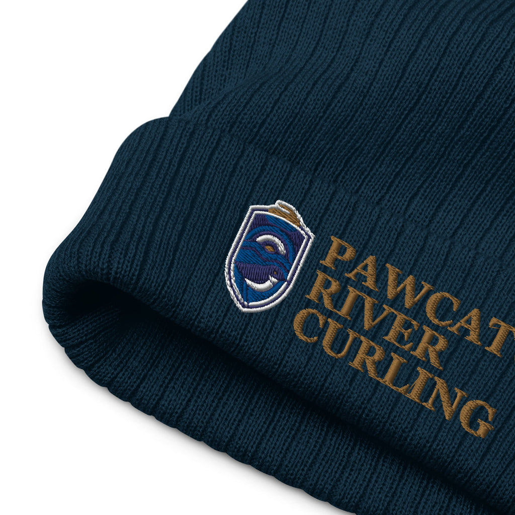Pawcatuck River Curling Ribbed knit beanie - Broomfitters