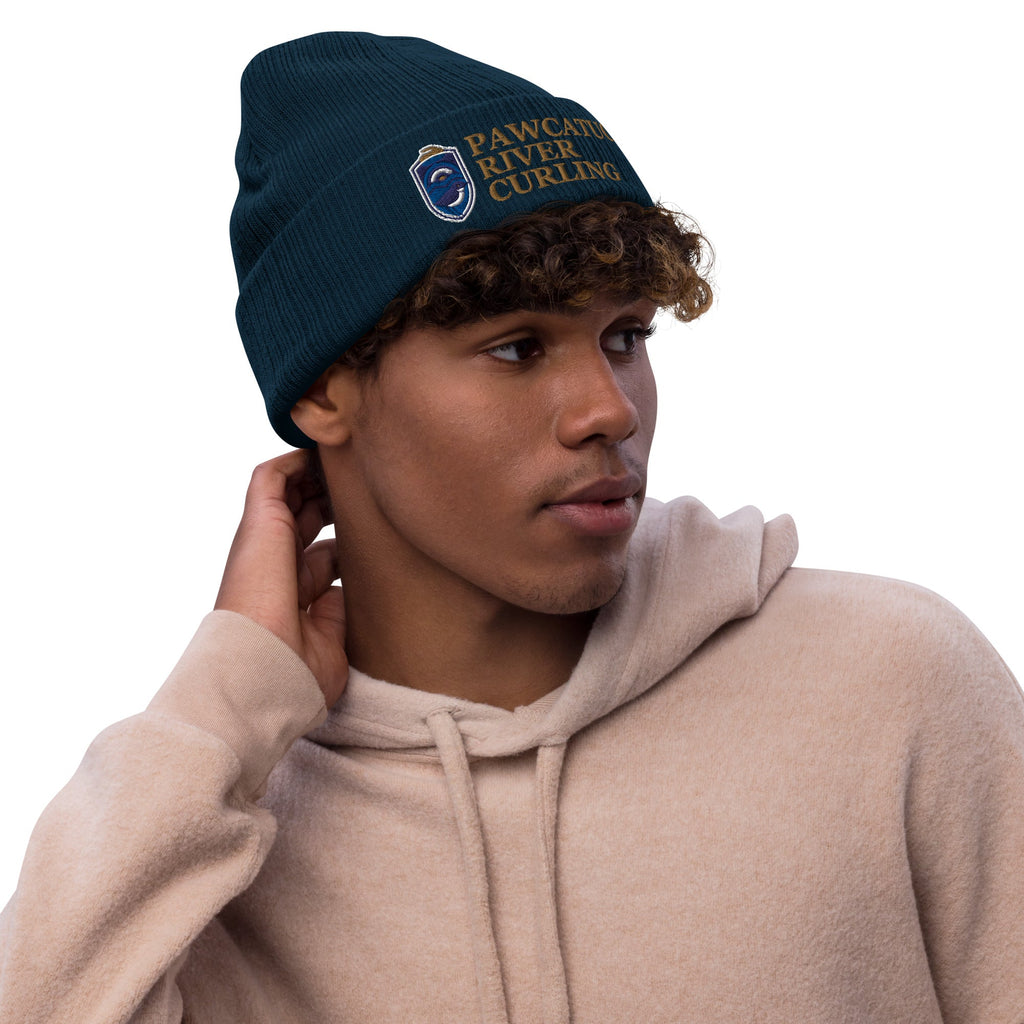 Pawcatuck River Curling Ribbed knit beanie - Broomfitters