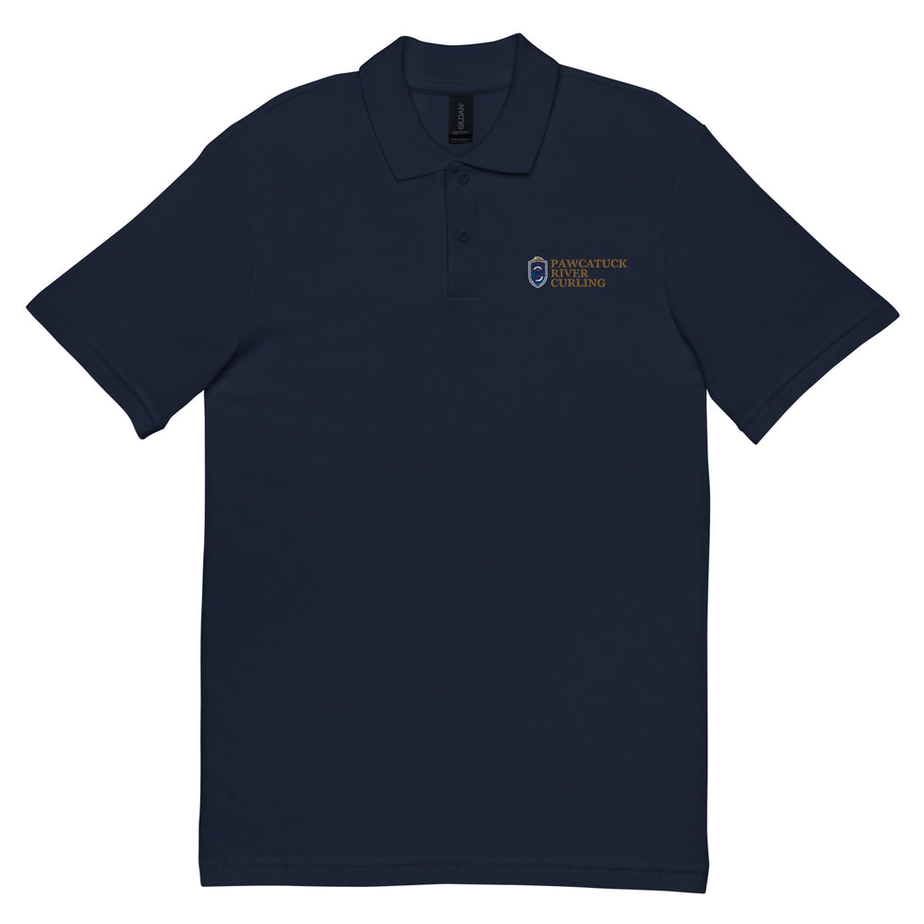 Pawcatuck River Curling Unisex pique polo shirt - Broomfitters