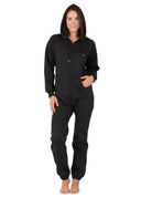 Pitch Black Adult Footless Hoodie Onesie - Broomfitters