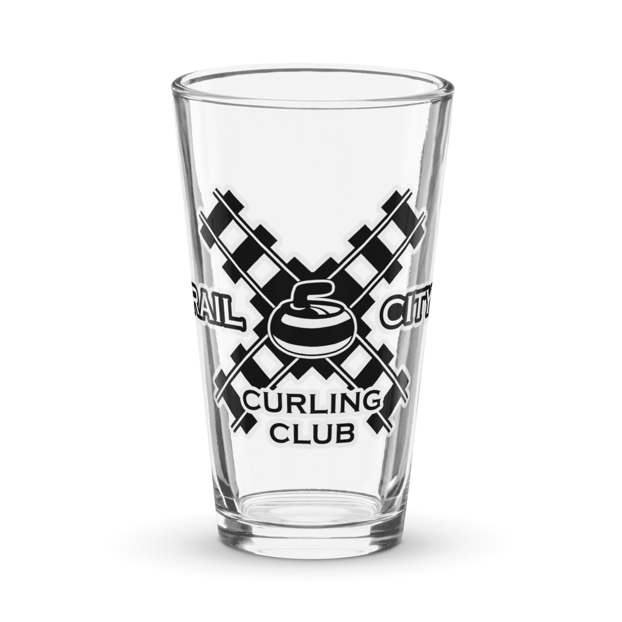 Rail City Curling Club pint glass - Broomfitters