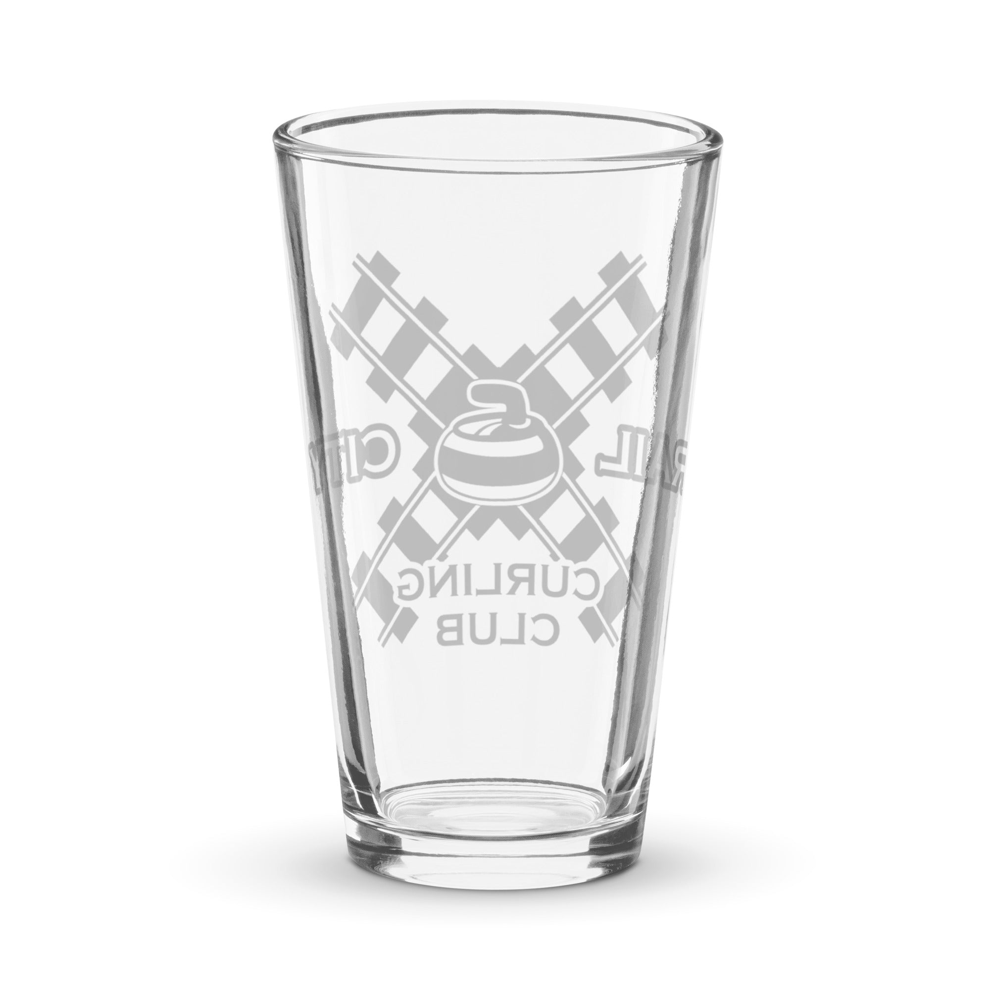 Rail City Curling Club pint glass - Broomfitters