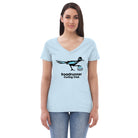 Roadrunner Curling Club Women’s recycled v-neck t-shirt - Broomfitters