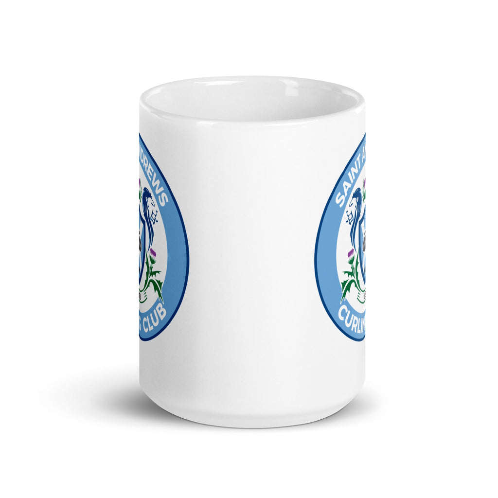 Saint Andrew Curling Club White glossy mug - Broomfitters