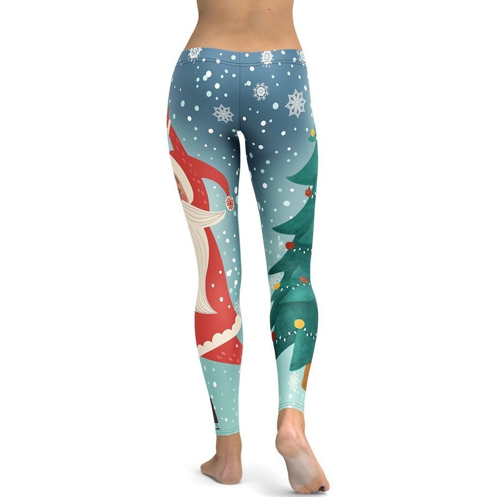 Santa Christmas Tree Leggings - Broomfitters