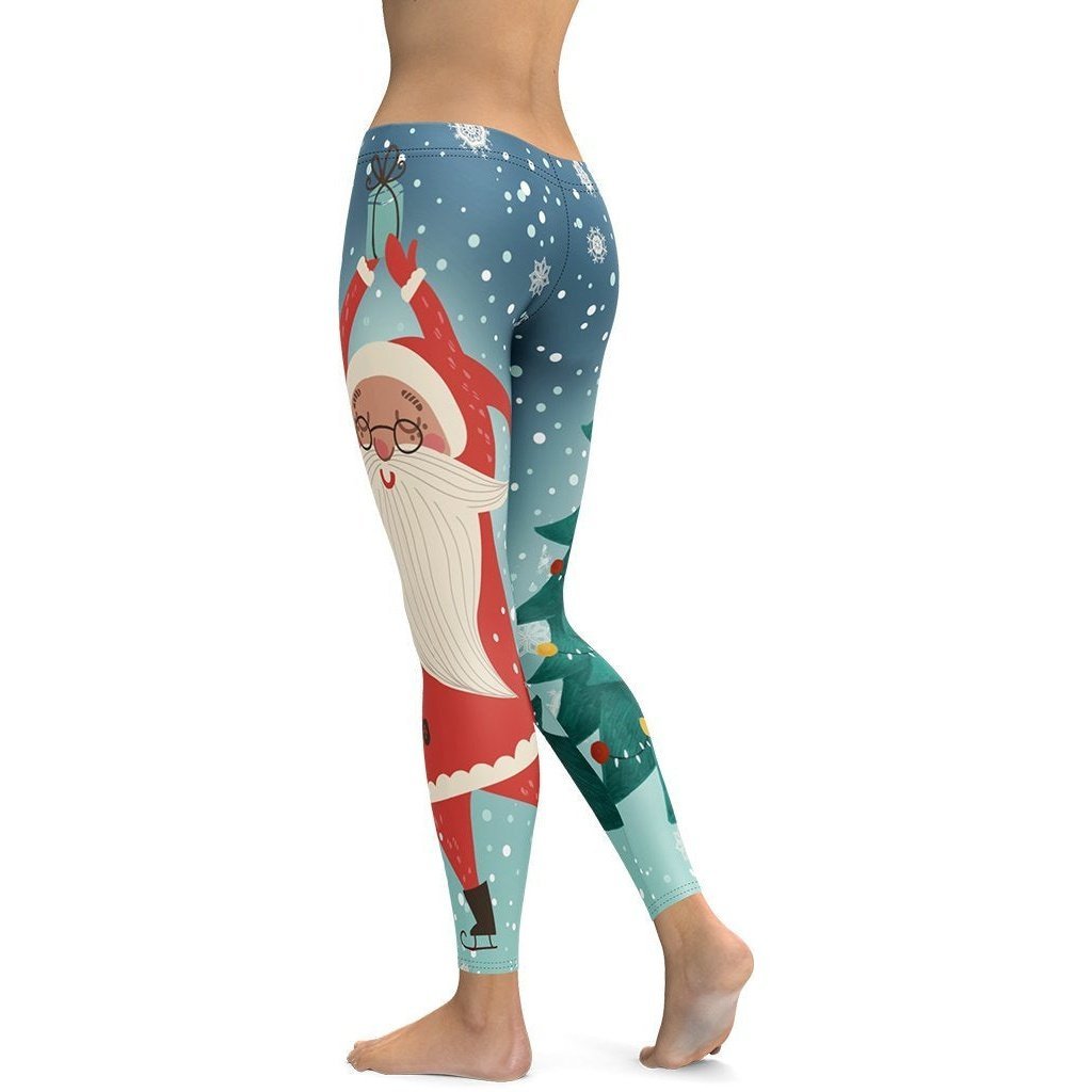 Santa Christmas Tree Leggings - Broomfitters