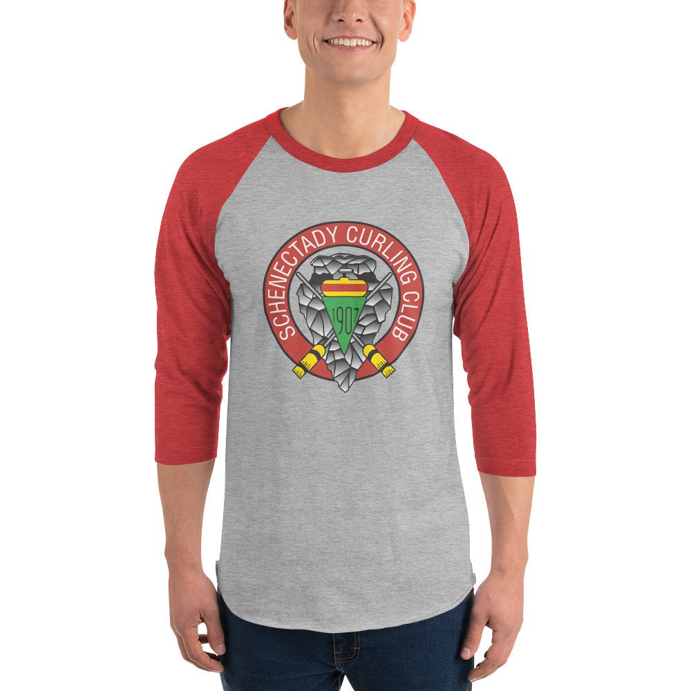 Schenectady Curling Club 3/4 sleeve raglan shirt - Broomfitters