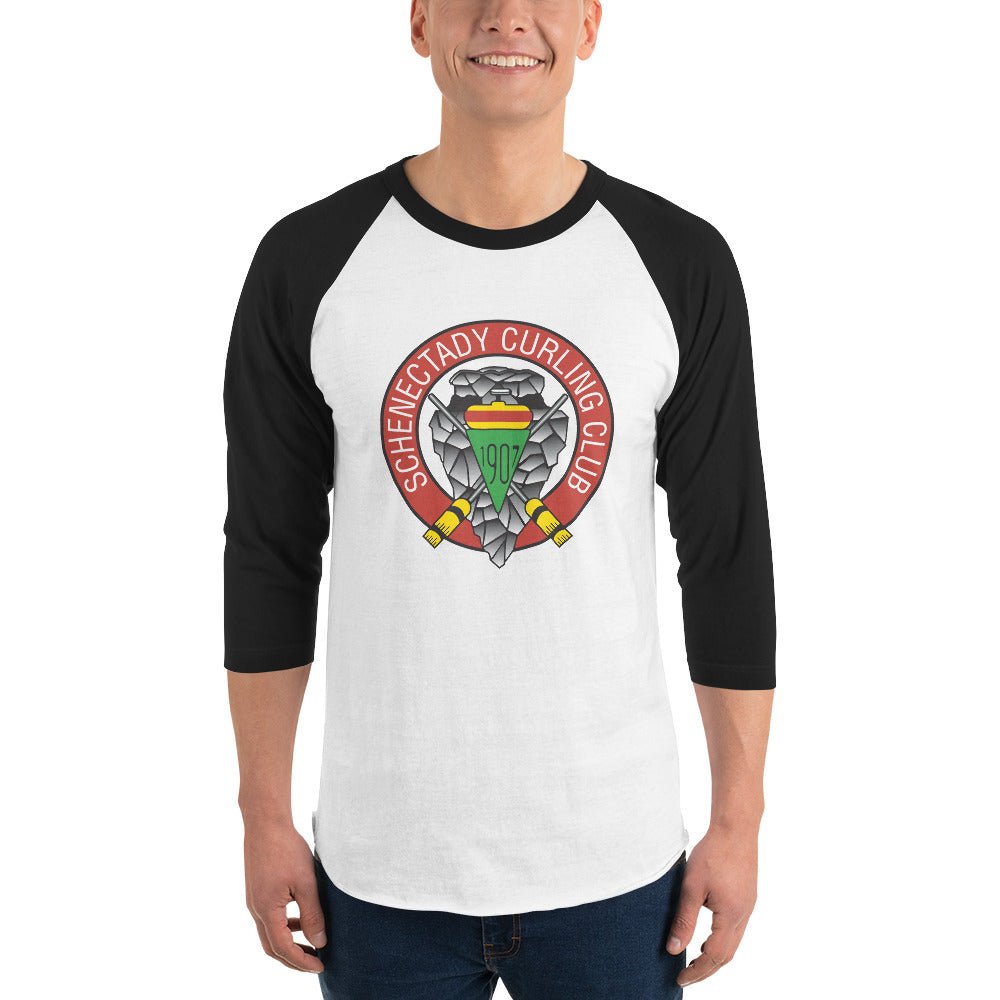 Schenectady Curling Club 3/4 sleeve raglan shirt - Broomfitters