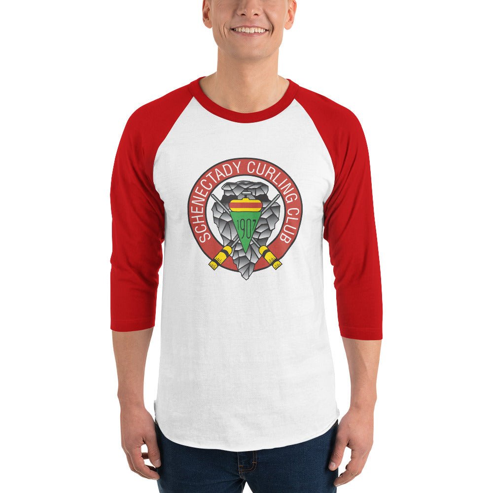 Schenectady Curling Club 3/4 sleeve raglan shirt - Broomfitters