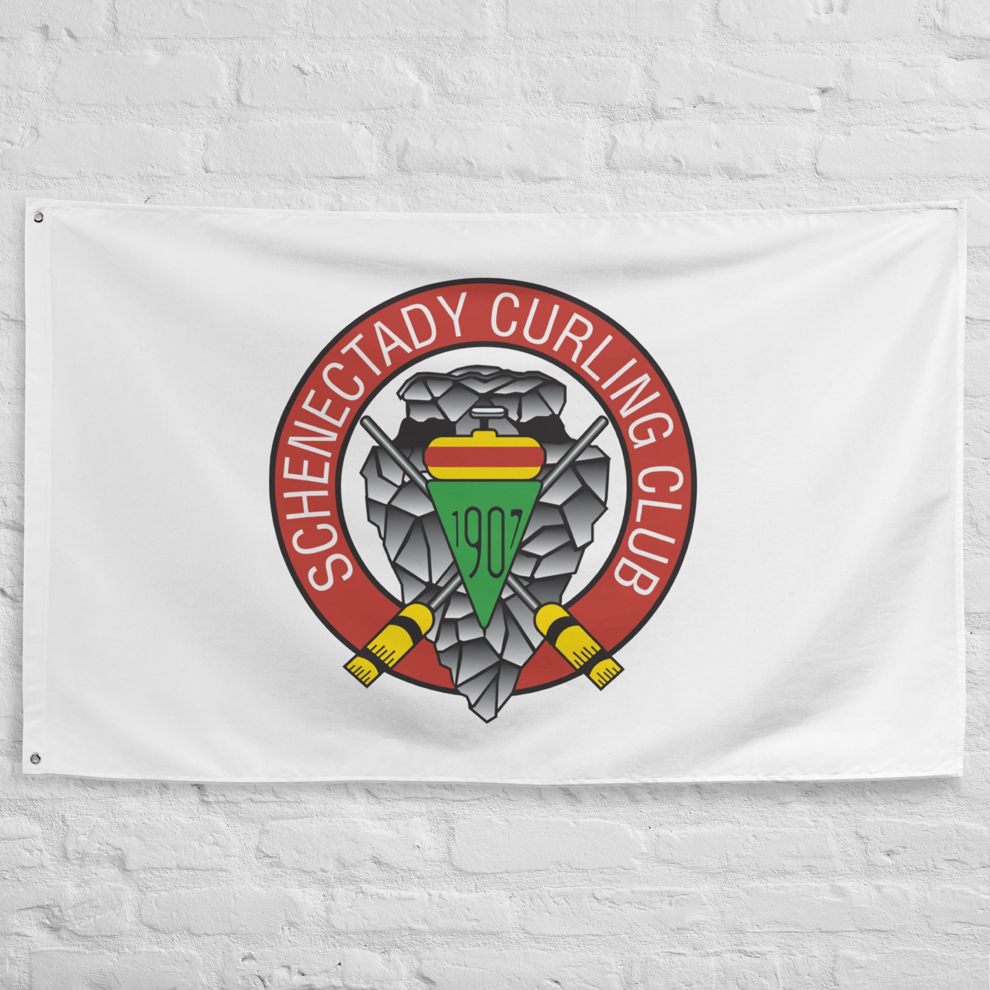 Schenectady Curling Club Flag - Broomfitters