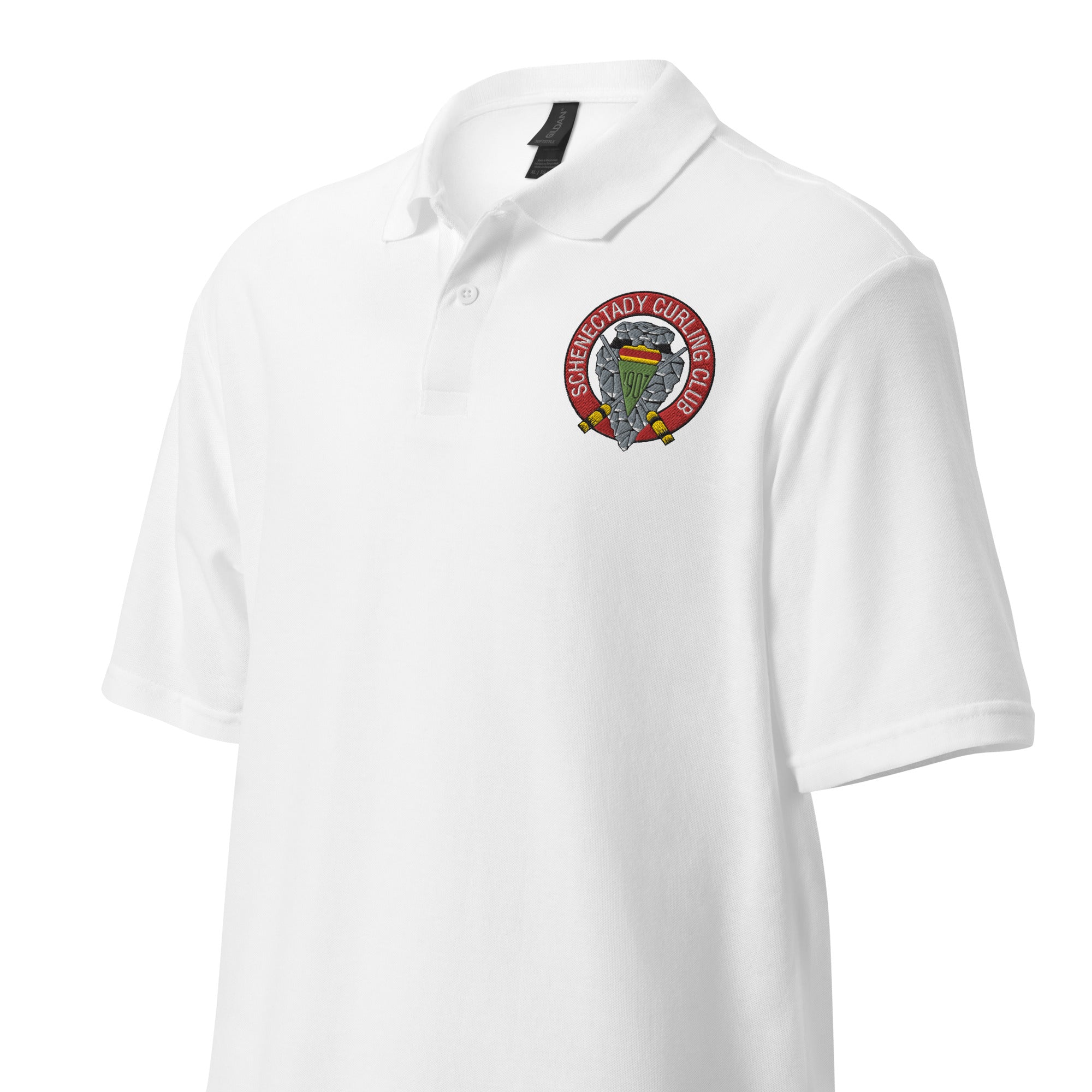 Schenectady Curling Club pique polo shirt (unisex) - Broomfitters