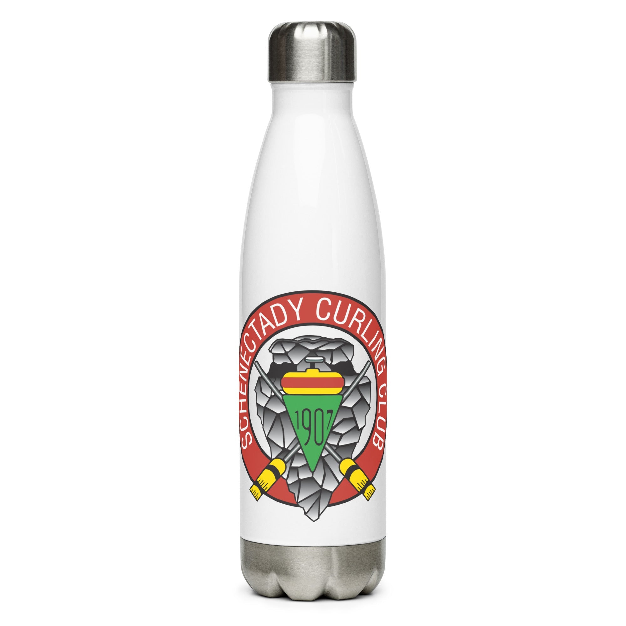 Schenectady Curling Club Stainless steel water bottle - Broomfitters