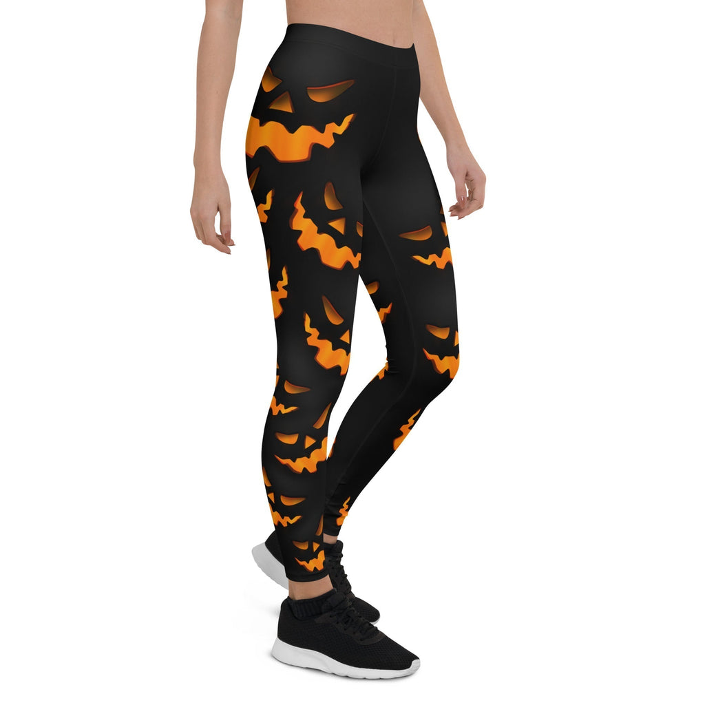 Spooky Pumpkin Halloween Leggings - Broomfitters