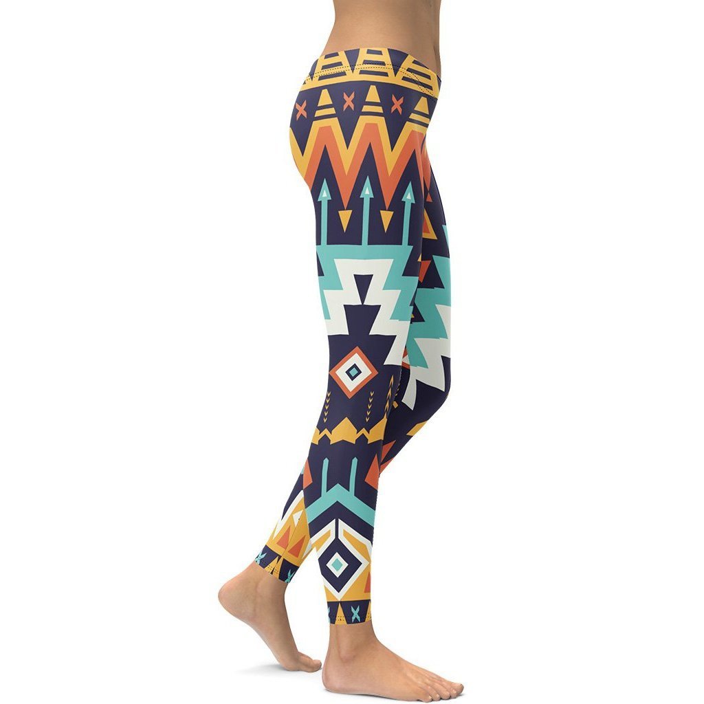 Tribal Print Leggings - Broomfitters