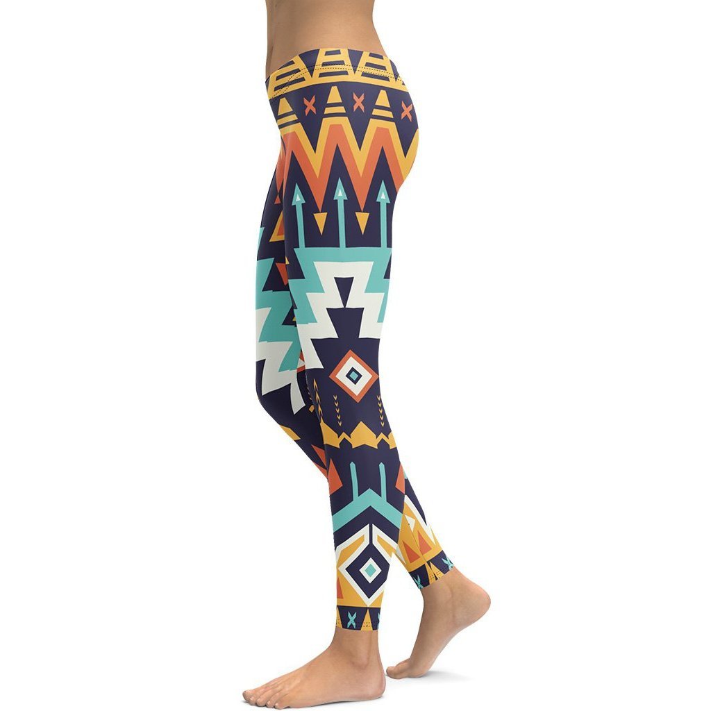 Tribal Print Leggings - Broomfitters