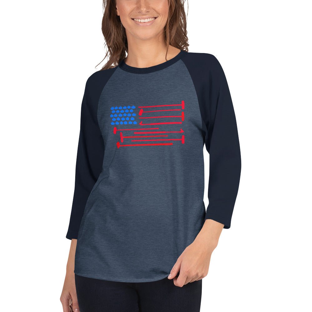 United States of Curling 3/4 sleeve raglan shirt - Broomfitters