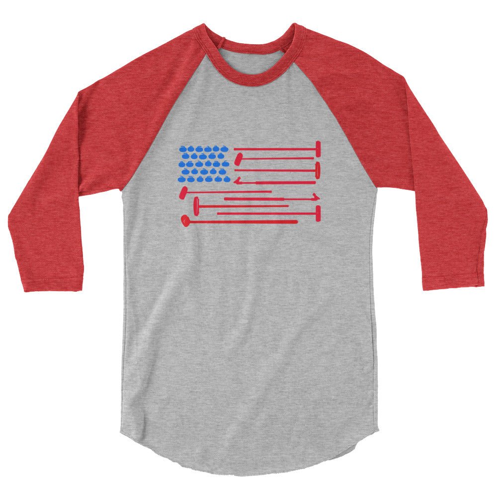 United States of Curling 3/4 sleeve raglan shirt - Broomfitters