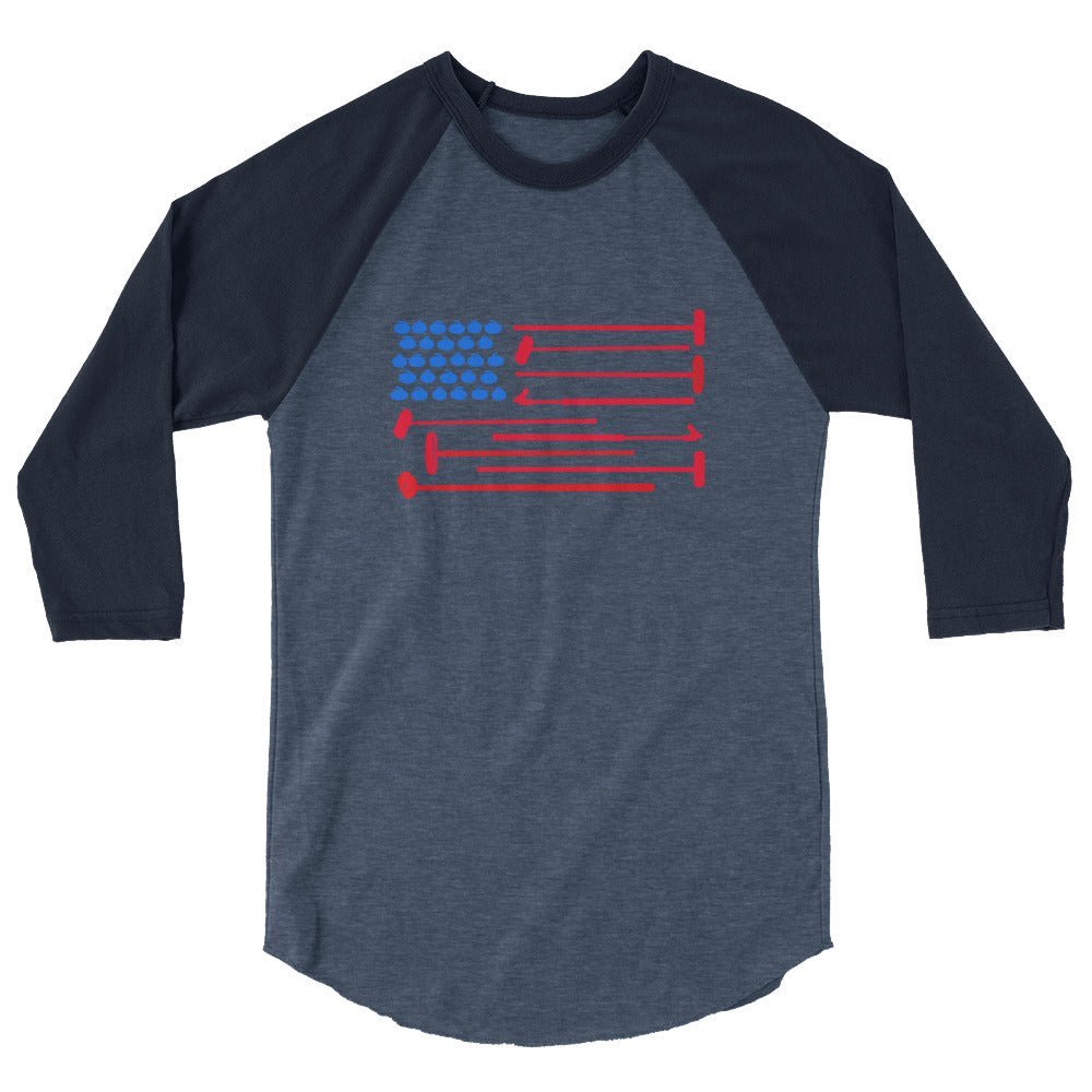 United States of Curling 3/4 sleeve raglan shirt - Broomfitters