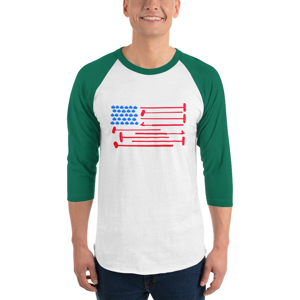 United States of Curling 3/4 sleeve raglan shirt - Broomfitters