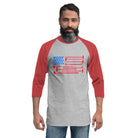 United States of Curling 3/4 sleeve raglan shirt - Broomfitters