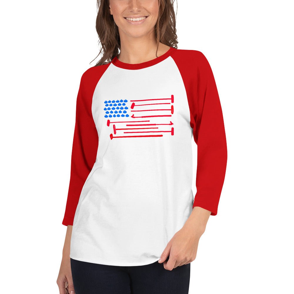 United States of Curling 3/4 sleeve raglan shirt - Broomfitters