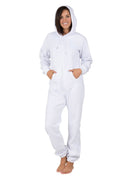 White Frosting Adult Footless Hoodie Onesie - Broomfitters