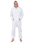 White Frosting Adult Footless Hoodie Onesie - Broomfitters