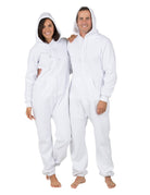 White Frosting Adult Footless Hoodie Onesie - Broomfitters